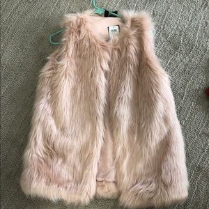 Light pink fur vest!